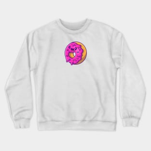 Cute Doughnut Flying Cartoon Crewneck Sweatshirt